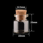 Hot 1PC Glass Bottle DIY Jars Message Vials Cork Stopper Ornaments Mini Decoration Small Containers Mason Jar Transparent