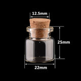 Hot 1PC Glass Bottle DIY Jars Message Vials Cork Stopper Ornaments Mini Decoration Small Containers Mason Jar Transparent