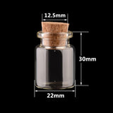 Hot 1PC Glass Bottle DIY Jars Message Vials Cork Stopper Ornaments Mini Decoration Small Containers Mason Jar Transparent