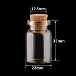 Hot 1PC Glass Bottle DIY Jars Message Vials Cork Stopper Ornaments Mini Decoration Small Containers Mason Jar Transparent