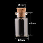 Hot 1PC Glass Bottle DIY Jars Message Vials Cork Stopper Ornaments Mini Decoration Small Containers Mason Jar Transparent