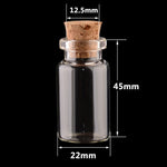 Hot 1PC Glass Bottle DIY Jars Message Vials Cork Stopper Ornaments Mini Decoration Small Containers Mason Jar Transparent