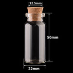 Hot 1PC Glass Bottle DIY Jars Message Vials Cork Stopper Ornaments Mini Decoration Small Containers Mason Jar Transparent