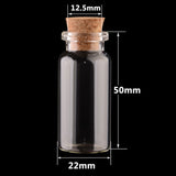 Hot 1PC Glass Bottle DIY Jars Message Vials Cork Stopper Ornaments Mini Decoration Small Containers Mason Jar Transparent