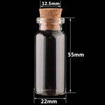 Hot 1PC Glass Bottle DIY Jars Message Vials Cork Stopper Ornaments Mini Decoration Small Containers Mason Jar Transparent