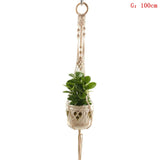 Hot Sales 100% Handmade Macrame Plant Hanger Plant Holder Flower /pot Hanger For Wall Decoration Countyard Garden