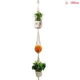 Hot Sales 100% Handmade Macrame Plant Hanger Plant Holder Flower /pot Hanger For Wall Decoration Countyard Garden