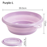 Travel Folding Wash Basin Bucket Container Portable Fruit Basin Collapsible Silicone Washtub Baby Washbasin Bathroom Accessories