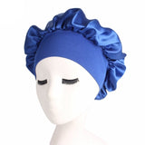 Newly Women's Satin Solid Sleeping Hat Night Sleep Cap Hair Care Bonnet Nightcap For Women Men Unisex Cap bonnet de nuit