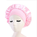 Newly Women's Satin Solid Sleeping Hat Night Sleep Cap Hair Care Bonnet Nightcap For Women Men Unisex Cap bonnet de nuit