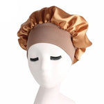 Newly Women's Satin Solid Sleeping Hat Night Sleep Cap Hair Care Bonnet Nightcap For Women Men Unisex Cap bonnet de nuit