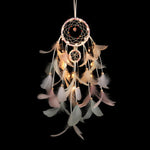 Wall Dreamcatcher  Led Handmade Feather Dream Catcher Braided Wind Chimes Art For room decoration Hanging home decor Decoration