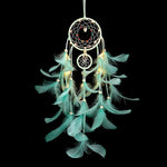 Wall Dreamcatcher  Led Handmade Feather Dream Catcher Braided Wind Chimes Art For room decoration Hanging home decor Decoration