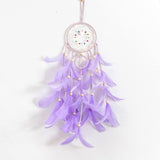 Wall Dreamcatcher  Led Handmade Feather Dream Catcher Braided Wind Chimes Art For room decoration Hanging home decor Decoration