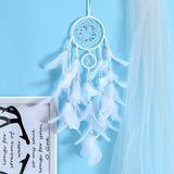 Wall Dreamcatcher  Led Handmade Feather Dream Catcher Braided Wind Chimes Art For room decoration Hanging home decor Decoration