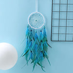 Wall Dreamcatcher  Led Handmade Feather Dream Catcher Braided Wind Chimes Art For room decoration Hanging home decor Decoration