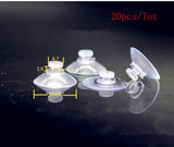 50-20mm Clear Sucker Suction Cups Mushroom Head Strong Vacuum Suckers Hooks Hanger For window decoration wedding Car glass