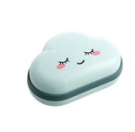 Cute Cartoon Clouds Shape Soap Box Bathroom Drain Soap Holder Portable Travel Soap Protect Case Bathroom Accessories