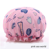 Thick 1Pcs Waterproof Bath Hat Double Layer Shower Hair Cover Women Supplies Shower Caps Bathroom Accessories