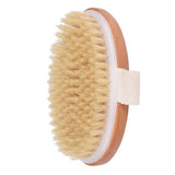 2020 Show Room High-grade Bamboo Bath Brush Bristles Horse Mane Bath Brush Mixed Massage Bath Brush Massage Shower Cleaning