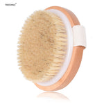 2020 Show Room High-grade Bamboo Bath Brush Bristles Horse Mane Bath Brush Mixed Massage Bath Brush Massage Shower Cleaning