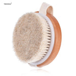 2020 Show Room High-grade Bamboo Bath Brush Bristles Horse Mane Bath Brush Mixed Massage Bath Brush Massage Shower Cleaning