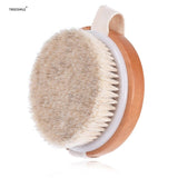 2020 Show Room High-grade Bamboo Bath Brush Bristles Horse Mane Bath Brush Mixed Massage Bath Brush Massage Shower Cleaning