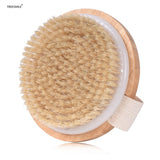 2020 Show Room High-grade Bamboo Bath Brush Bristles Horse Mane Bath Brush Mixed Massage Bath Brush Massage Shower Cleaning