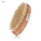 2020 Show Room High-grade Bamboo Bath Brush Bristles Horse Mane Bath Brush Mixed Massage Bath Brush Massage Shower Cleaning