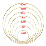 10-40cm Gold Metal Ring Hoops DIY Craft Wind Chimes Accessories Hanging Decorations for Wedding Decoration Handmade Home Decor
