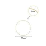 10-40cm Gold Metal Ring Hoops DIY Craft Wind Chimes Accessories Hanging Decorations for Wedding Decoration Handmade Home Decor