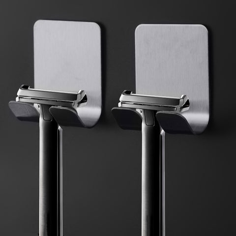 1 pcs razor stainless steel holder for men's razor holder bathroom razor holder wall adhesive storage hook kitchen hanger