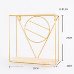 Nordic Iron Hexagonal Grid Wall Storage rack Shelf Wall Hanging Geometric Figure Wall Decoration Living Room decorative shelf