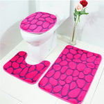 3Pcs/set Bathroom Mat Set Flannel Anti-Slip Kitchen Bath Mat Carpet Bathroom Toliet Rug Washable Tapete Banheiro