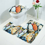 3Pcs/set Bathroom Mat Set Flannel Anti-Slip Kitchen Bath Mat Carpet Bathroom Toliet Rug Washable Tapete Banheiro