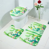 3Pcs/set Bathroom Mat Set Flannel Anti-Slip Kitchen Bath Mat Carpet Bathroom Toliet Rug Washable Tapete Banheiro