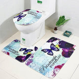 3Pcs/set Bathroom Mat Set Flannel Anti-Slip Kitchen Bath Mat Carpet Bathroom Toliet Rug Washable Tapete Banheiro