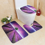 3Pcs/set Bathroom Mat Set Flannel Anti-Slip Kitchen Bath Mat Carpet Bathroom Toliet Rug Washable Tapete Banheiro