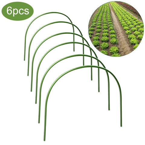 6 Pcs Greenhouse Hoops Plant Hoop Grow Garden Tunnel Hoop Support Hoops Plant Holder Tools for Garden Stakes Farm Agriculture
