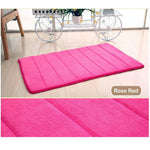 40*60cm Coral Fleece Bath Mat Bathroom Carpet Non-slip Memory Foam Rug Soft Floor Carpet Water Absorption tapis salle de bain