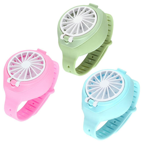 USB Rechargeable Fan With Comfortable Wrist Strap Portable Mini Fan Watch-Shaped Fan Control For Indoors Or Outdoors Traveling